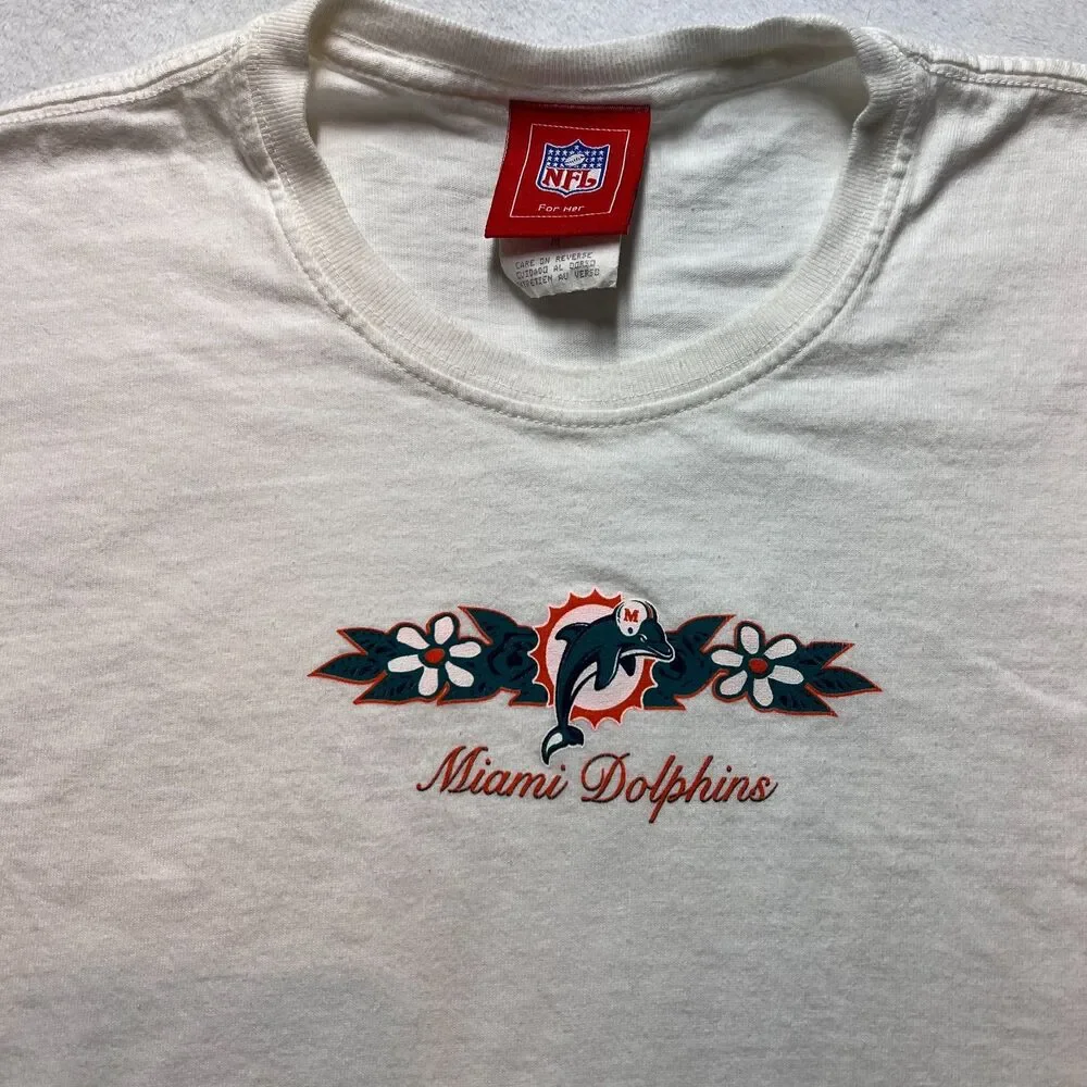 Y2K NFL For Her Miami Dolphins Women's Tee 100% Cotton M